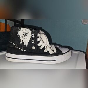 Black and White High-Top Sneakers Size 8